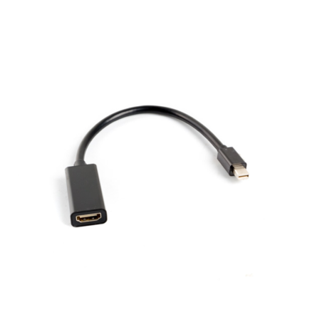 ADATADOR LANBERG MINIDISPLAYPORT MACHO/HDMI HEMBRA 20CM NEGRO