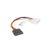 CABLE LANBERG ALIMENTACION MOLEX MACHO A SATA HEMBRA 15 CM