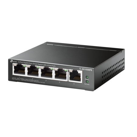 SWITCH TP-LINK PROFESSIONAL 5 PORT GIGABIT EASY SMART 4 PORT POE