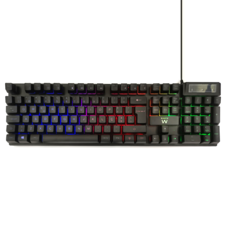 TECLADO PARA JUEGOS EWENT USB, ILUMINADO, DISEÑO PT