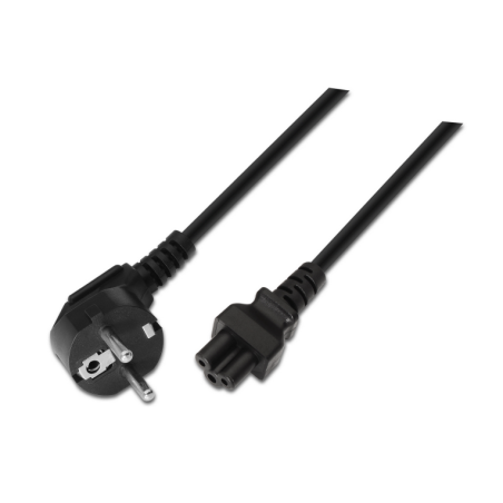 CABLE AISENS ALIMENTACIÓN TRÉBOL CEE7 ACODADO M-C5 H 1.5M