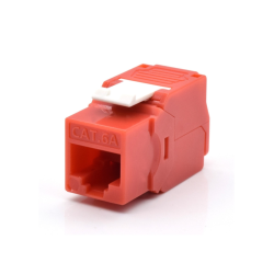 PRESA KEYSTONE WP CAT.6A UTP, TOOLLESS, COLOR ROJO