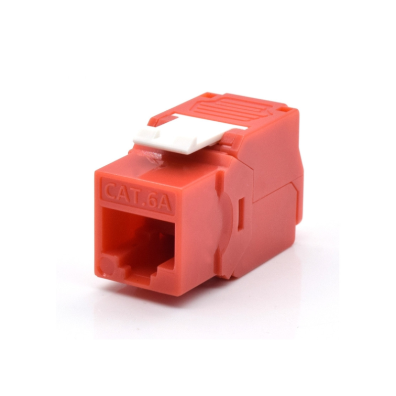 PRESA KEYSTONE WP CAT.6A UTP, TOOLLESS, COLOR ROJO